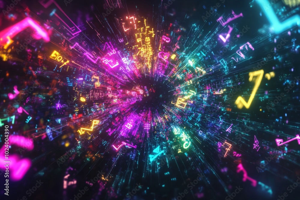 Fototapeta premium illustration symbols of mathematics subject