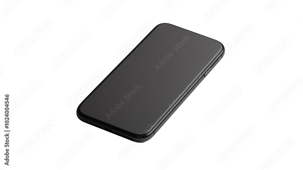 Modern Smartphone or Cell Phone Mockup. Isolated PNG, Design Blank. Advertisement or Project Object.