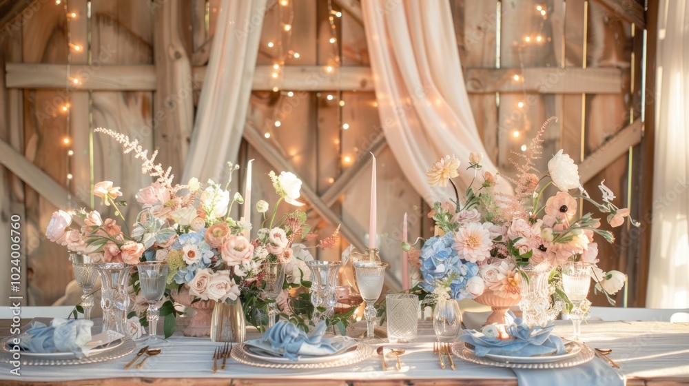 luxurious dining table decorated with flowers and candles luxurious dining table decorated with flowers and candles
