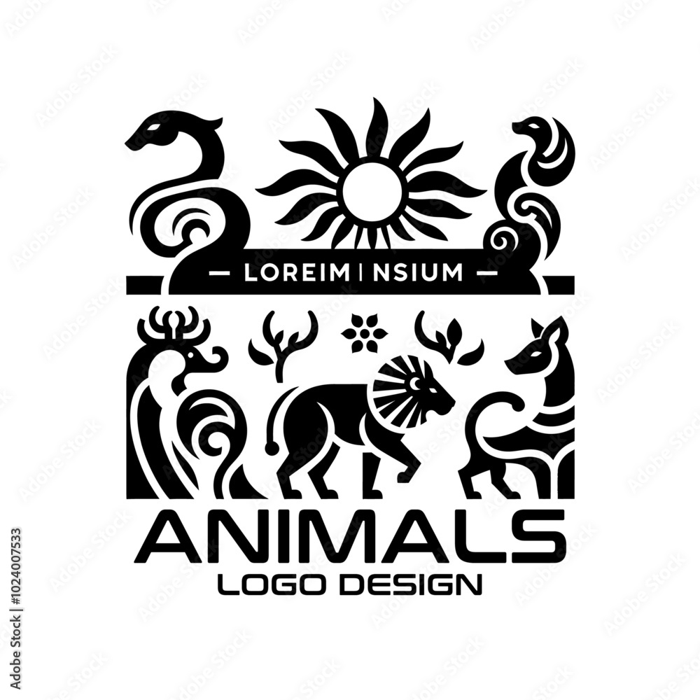 Fototapeta premium Animals Vector Logo Design