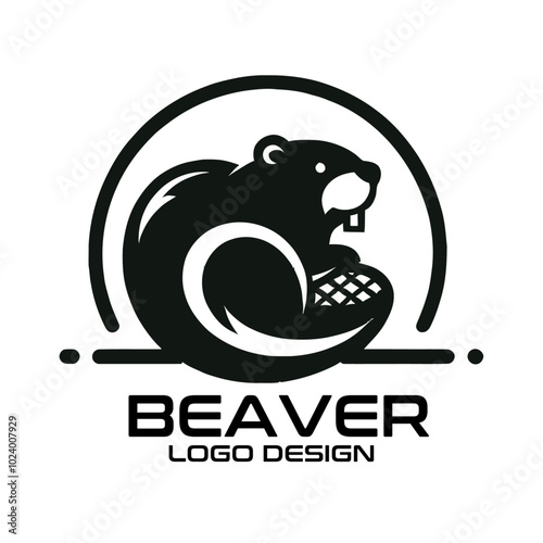 Beaver Vector Logo Design photo