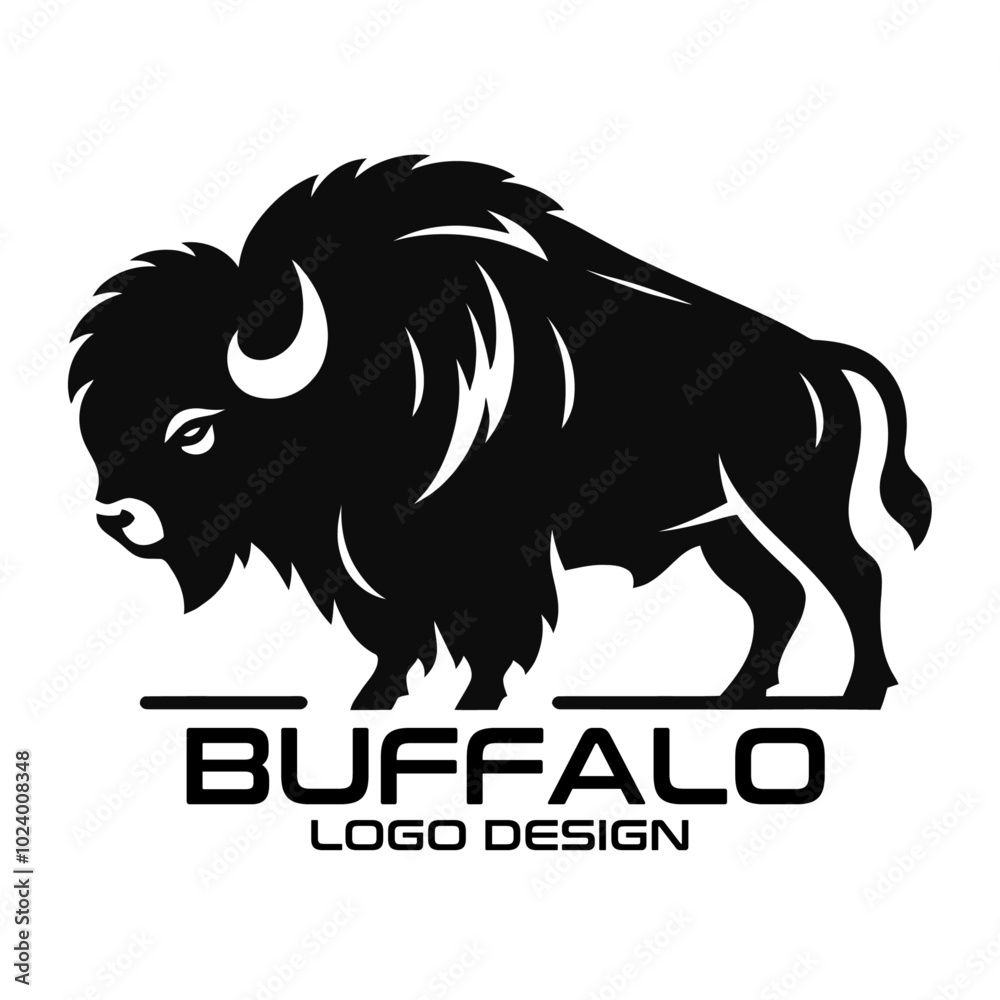 Obraz premium Buffalo Vector Logo Design