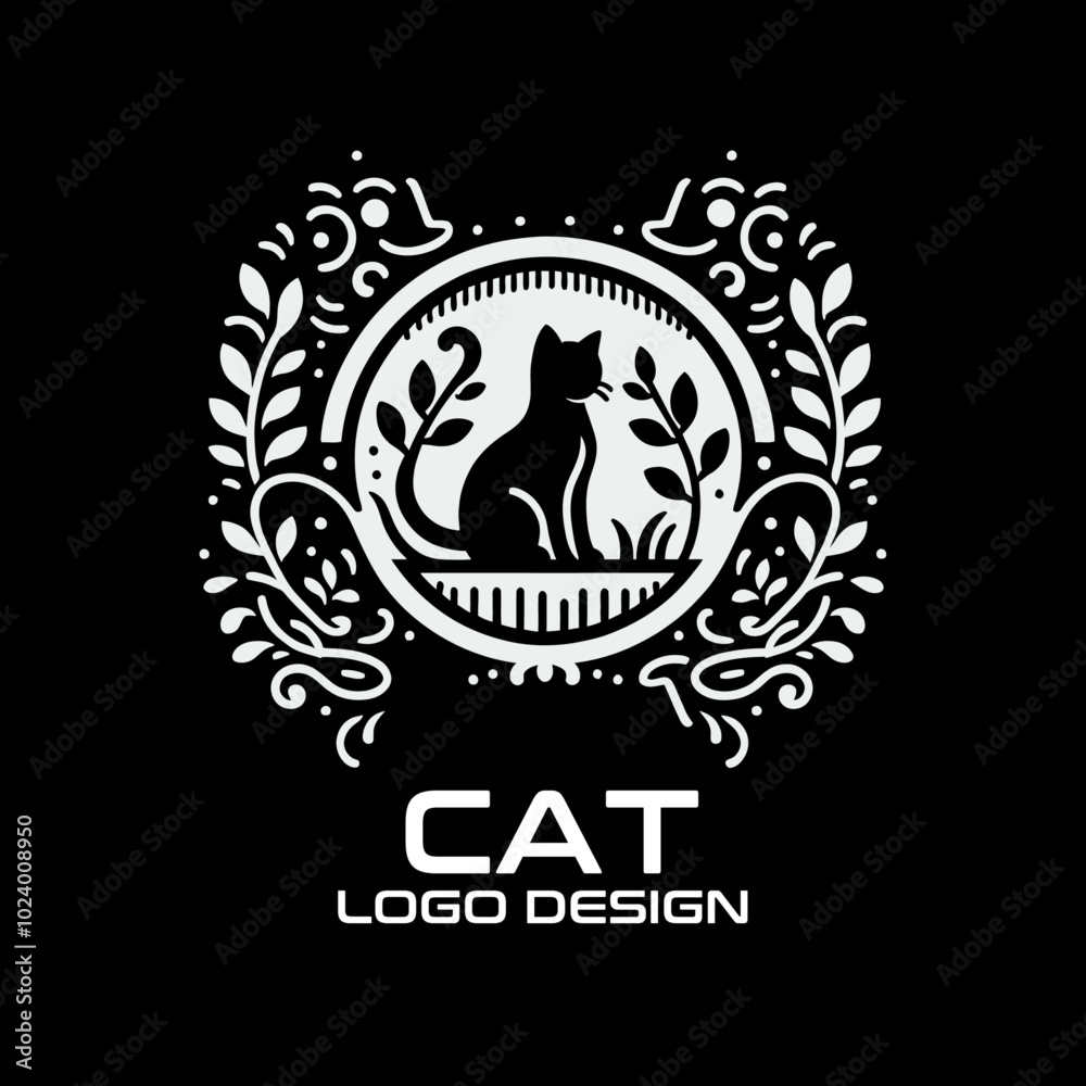 Cat Vector Logo Design Cat Vector Logo Design