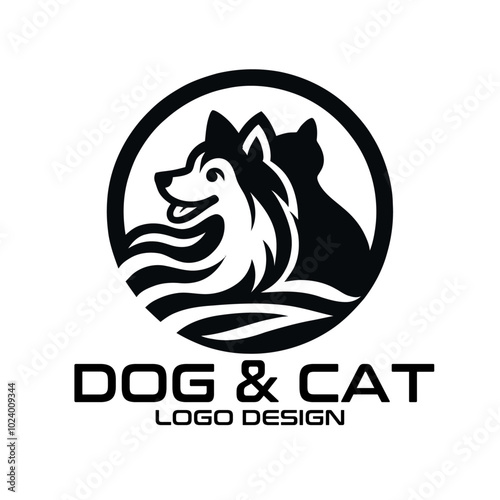 Dog And Cat Vector Logo Design photo