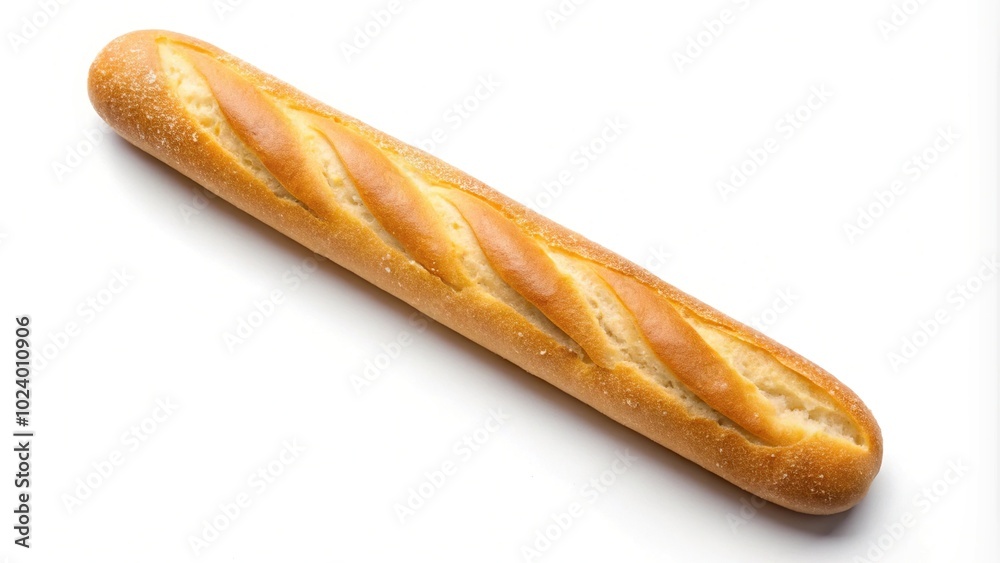 High angle view of breadstick isolated on white background