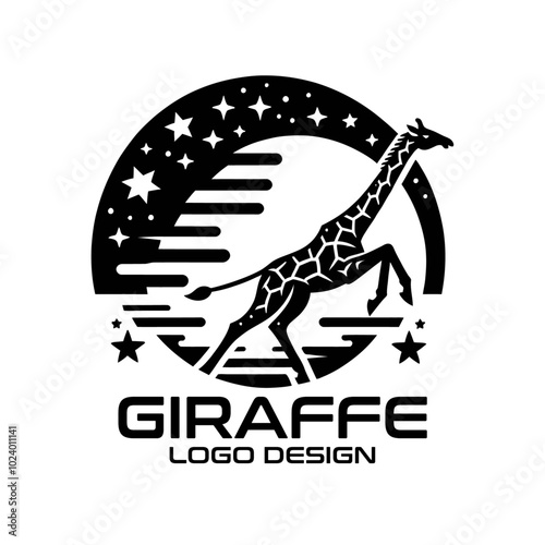Giraffe Vector Logo Design photo