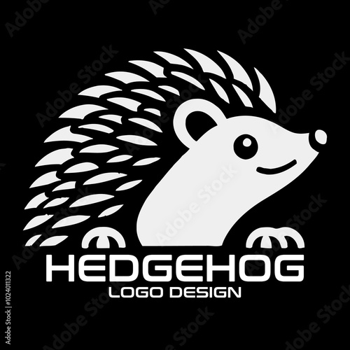 Hedgehog Vector Logo Design photo