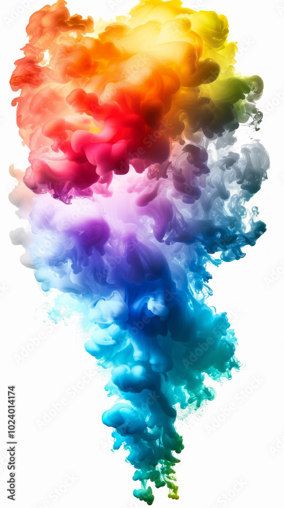 cloud burst of rainbow colors, AI Generative cloud burst of rainbow colors, AI Generative