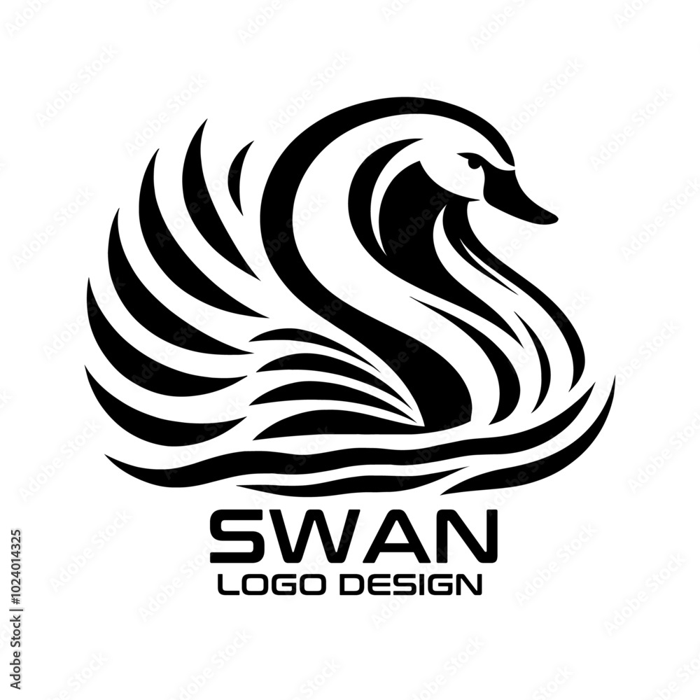 Fototapeta premium Swan Vector Logo Design