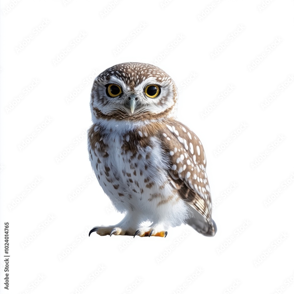 Spotted Owlet on White Background Spotted Owlet on White Background