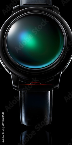 Smartwatch com mostrador personalizável exibindo notificações. photo