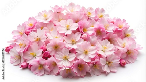 Wallpaper Mural High angle view of isolated heap of Japanese cherry flowers Torontodigital.ca