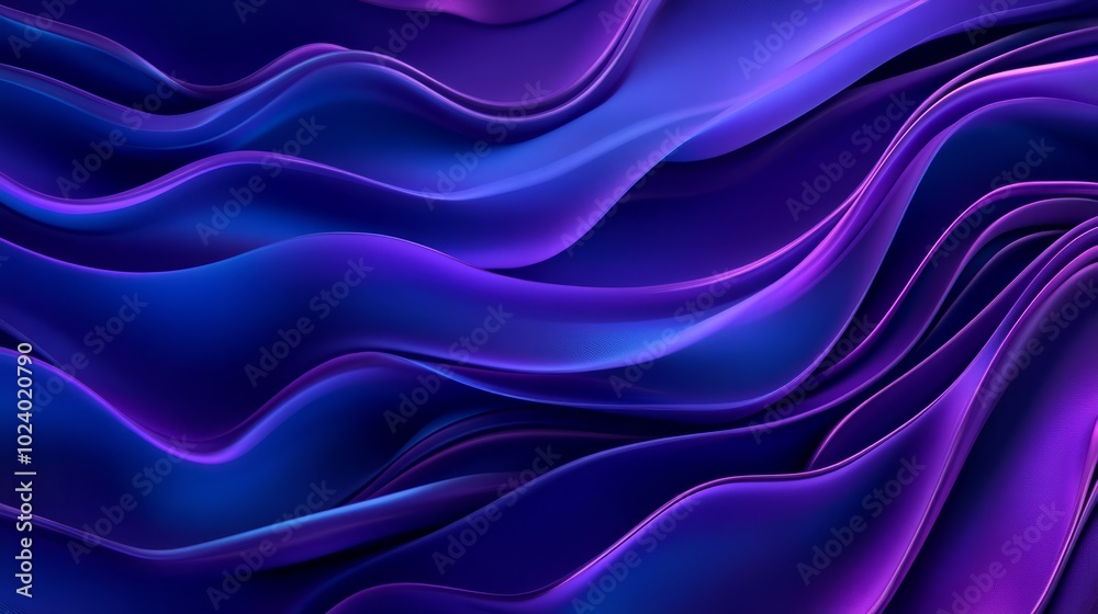 Fototapeta premium Abstract Blue and Purple Liquid Waves