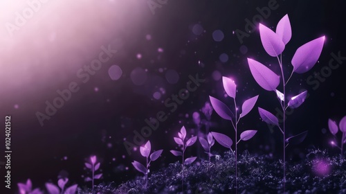 Creative growing purple business chart on dark background with mock up place. Financial growth and trade concept