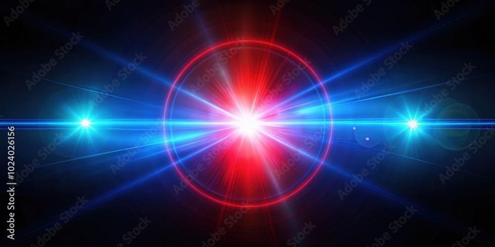 Real red and blue optical lens flare on black background, red, blue, optical, lens flare, black background Real red and blue optical lens flare on black background, red, blue, optical, lens flare, black background