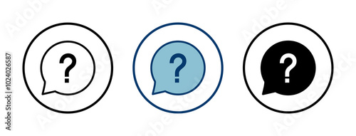 Question Icon vector isolated on white background. Question mark sign. help icon. Faq