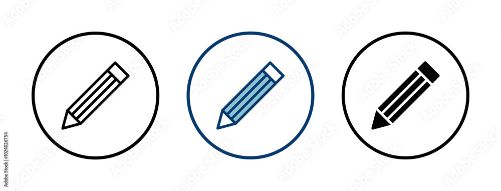Pencil icon vector isolated on white background. Pencil vector icon Pencil icon vector isolated on white background. Pencil vector icon