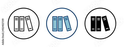 Library icon vector isolated on white background. Book icon vector