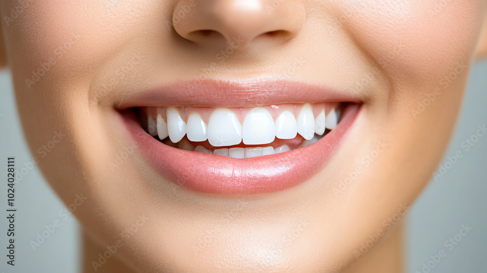 Fototapeta premium Close-up of a woman smiling brightly