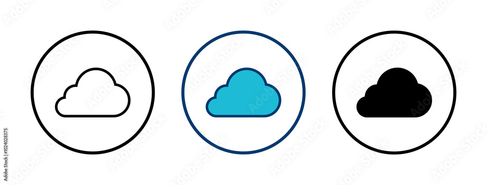 Cloud icon vector isolated on white background. cloud computing icon Cloud icon vector isolated on white background. cloud computing icon