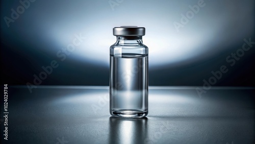 glass vial containing clear liquid on shadowed surface , vial, glass,liquid, clear, shadow, surface, pharmacy