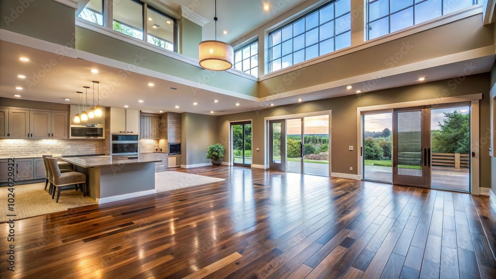High quality UHD wallpaper featuring modern open concept real estate with a low angle perspective High quality UHD wallpaper featuring modern open concept real estate with a low angle perspective