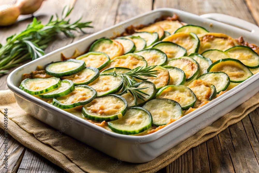 Homemade nutritious zucchini casserole Homemade nutritious zucchini casserole