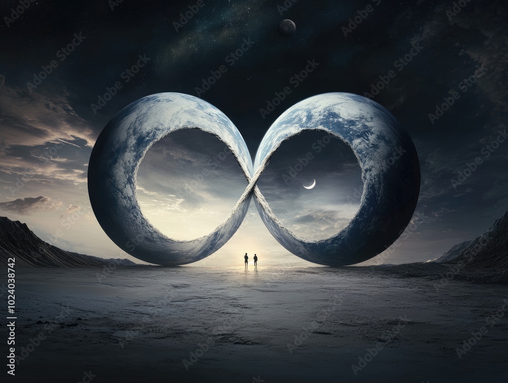 Dual existence: An artistic depiction of a parallel universe, blending ...