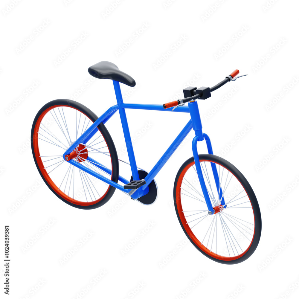 Fototapeta premium 3D Bicycle for Outdoor Riding