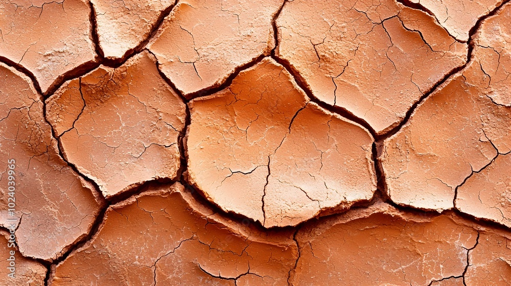 Barren and cracked surface in a drought affected region
