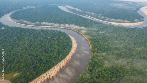 AERIAL PHOTOS OF THE NANAY RIVER IN THE PERUVIAN AMAZON, IGAPOS OR BLACK WATER RIVERS OF THE AMAZON, IN THE ALLPAHUAYO MISHANA NATIONAL RESERVE