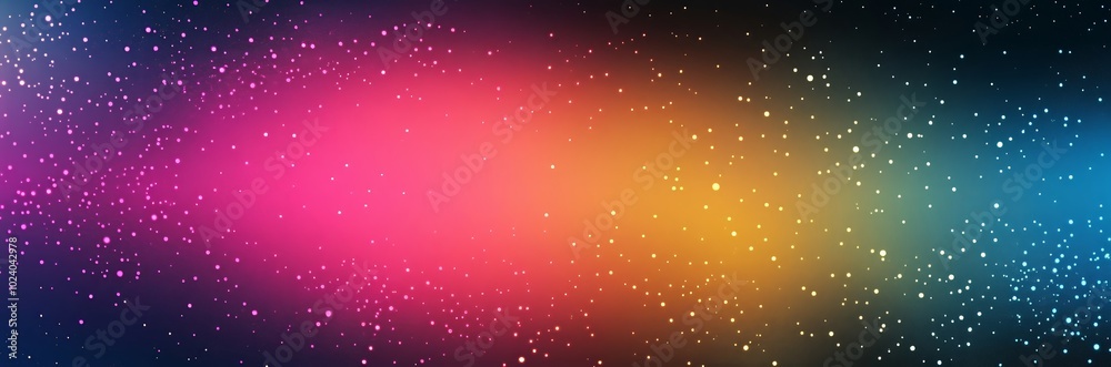 A Beautiful Colorful Abstract Space Background with Stars and Light Effects
