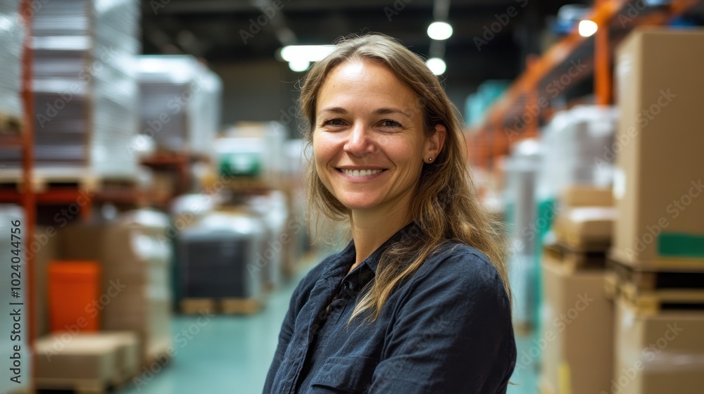 Woman in warehouse logistics for the fashion industry, featuring a female professional managing the storage and distribution of fashion products, Woman in warehouse logistics for the fashion industry, featuring a female professional managing the storage and distribution of fashion products,