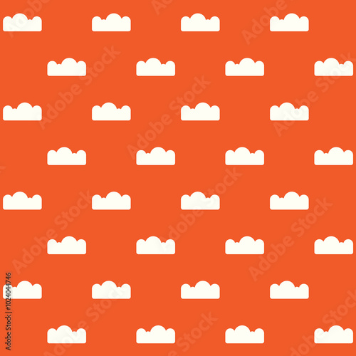 Simple Clouds Vector Seamless Pattern