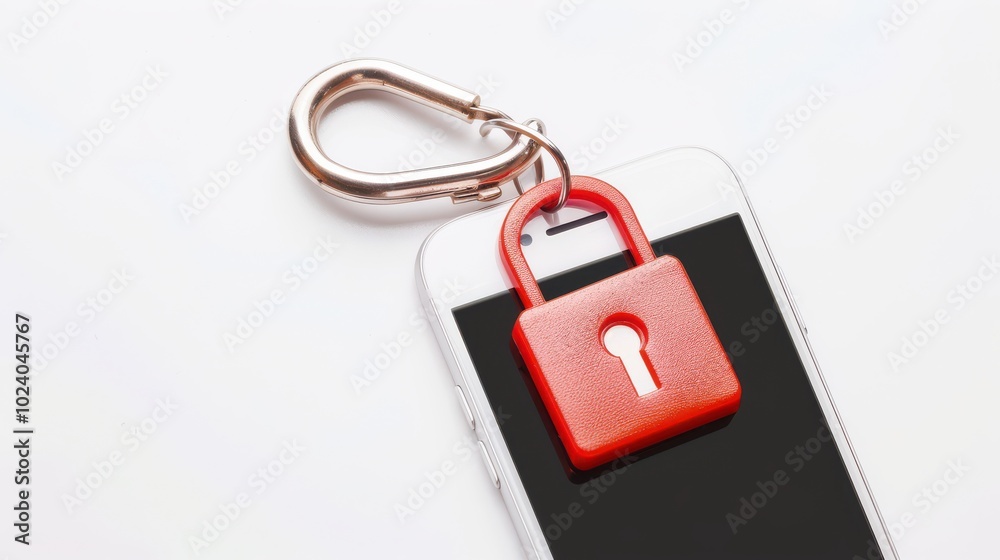 Naklejka premium Secure Your Smartphone with a Lock