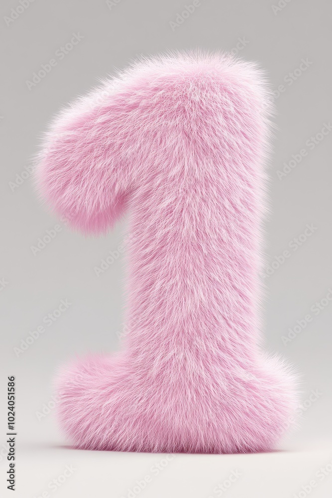 A 3D number 1 in fluffy soft pink texture with a light pastel gradient background, making it pop and giving it a cozy, inviting look. A 3D number 1 in fluffy soft pink texture with a light pastel gradient background, making it pop and giving it a cozy, inviting look.