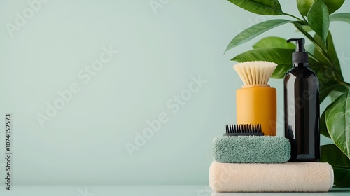 Collection of sustainable and natural personal care items including loofahs bamboo combs and organic skincare bottles arranged in a simple photo