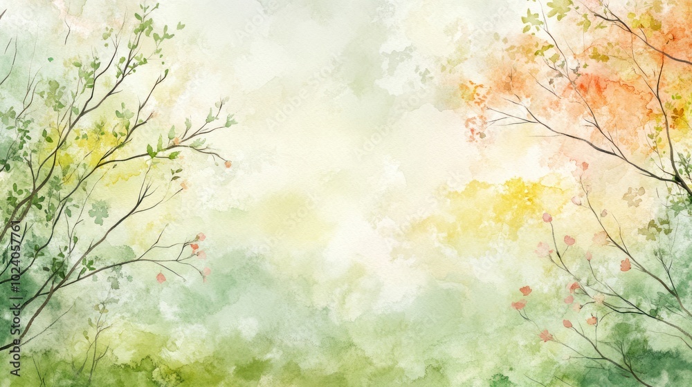 Spring watercolor background Spring watercolor background