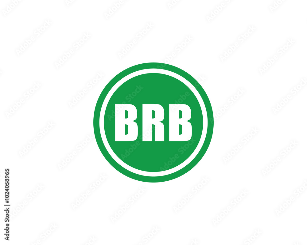 BRB logo design vector template. BRB BRB logo design vector template. BRB