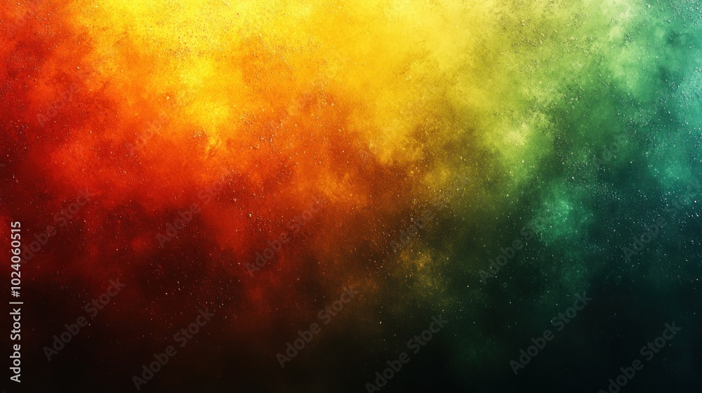 Abstract background with red, orange, yellow, green, and blue watercolor paint splatters and dots. Abstract background with red, orange, yellow, green, and blue watercolor paint splatters and dots.