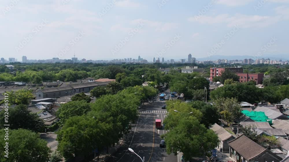 Beijing city skyline aerial view Beijing city skyline aerial view