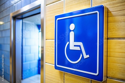 Accessible Disabled Toilet Sign Icon for Restroom Facilities, Clear WC Symbol in Simple Style for Easy Recognition