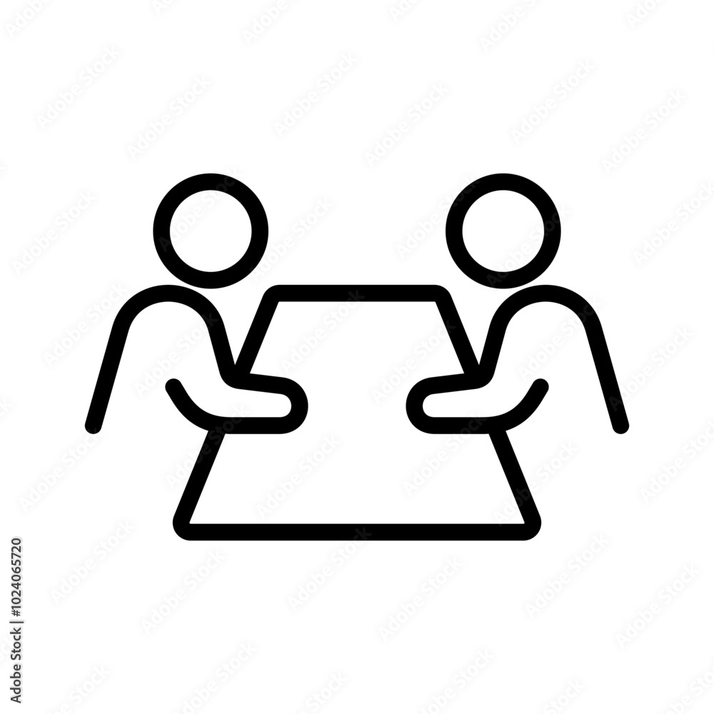 people meeting architecture icon line vector design in trendy style people meeting architecture icon line vector design in trendy style