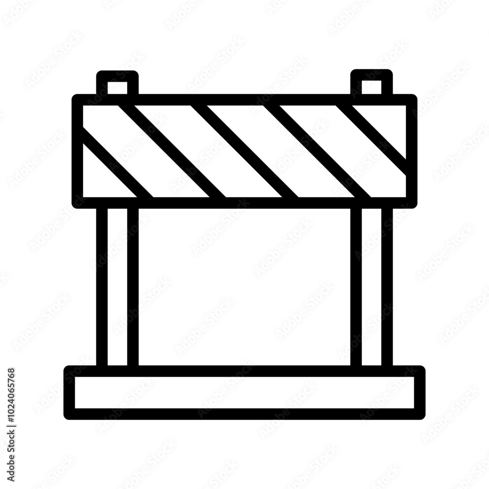 Roadblock icon line vector design in trendy style Roadblock icon line vector design in trendy style