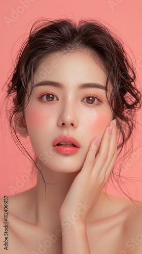 Soft Portrait with Natural Makeup and Gentle Lighting