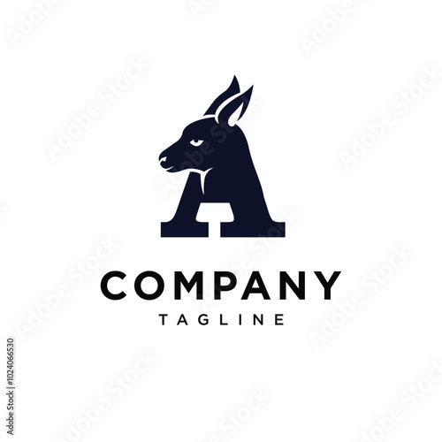 Letter A Wallaby logo icon vector