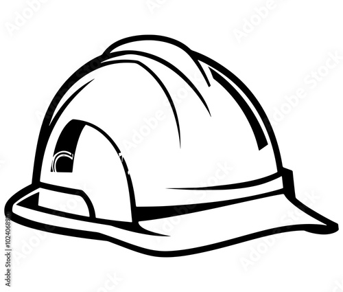 Construction Hard Hat Silhouette Vector, Engineer hard hat Safety Helmet, Safety helmet icon