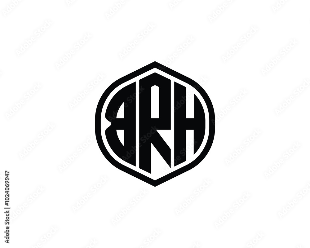BRH logo design vector template. BRH BRH logo design vector template. BRH