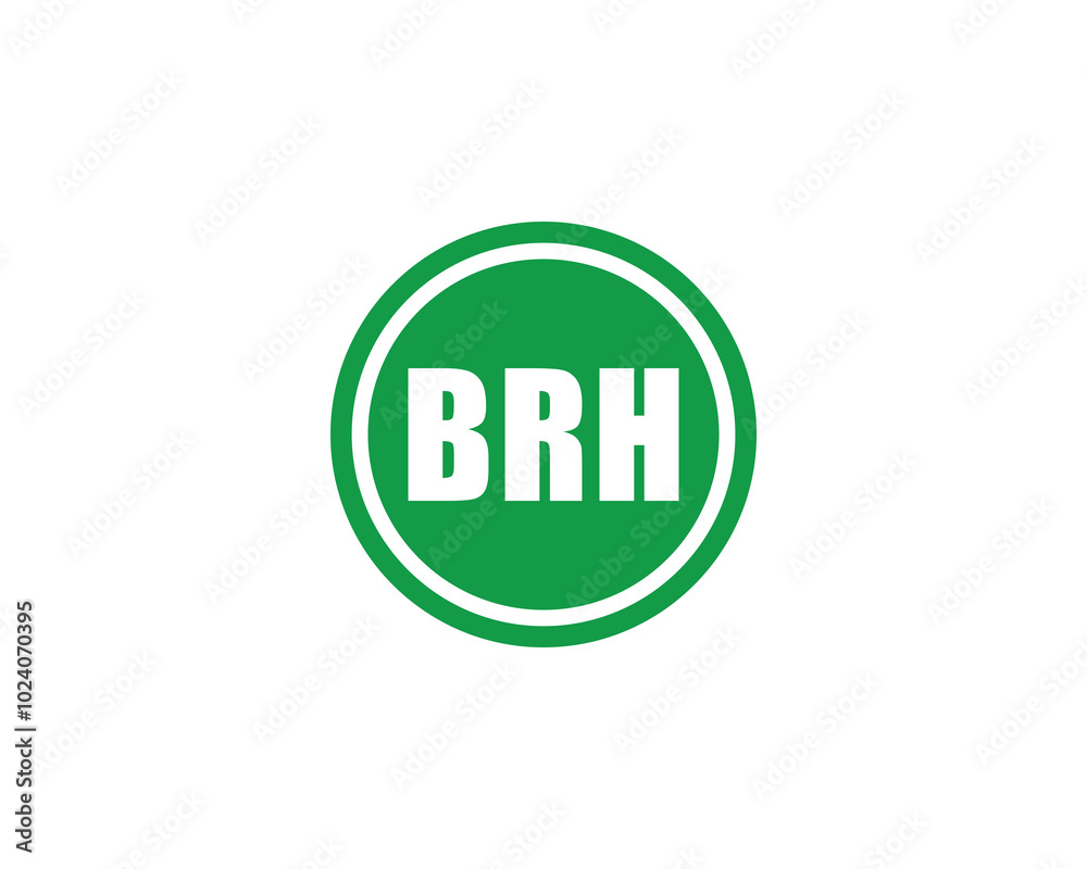 BRH logo design vector template. BRH
