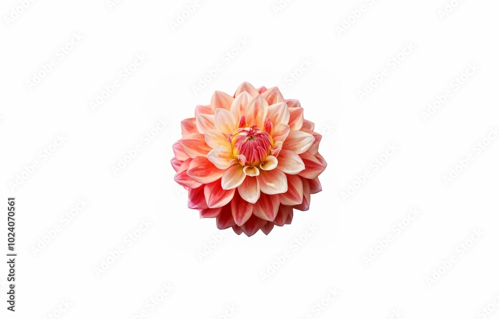 Single pink and white flower blossom isolated on a white background. Single pink and white flower blossom isolated on a white background.